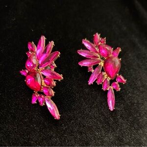 Elegant Pink Crystal Earrings